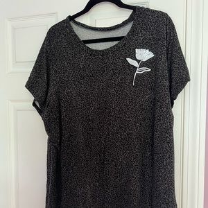 Torrid Size 4 Leopard with Sequin Flower Top